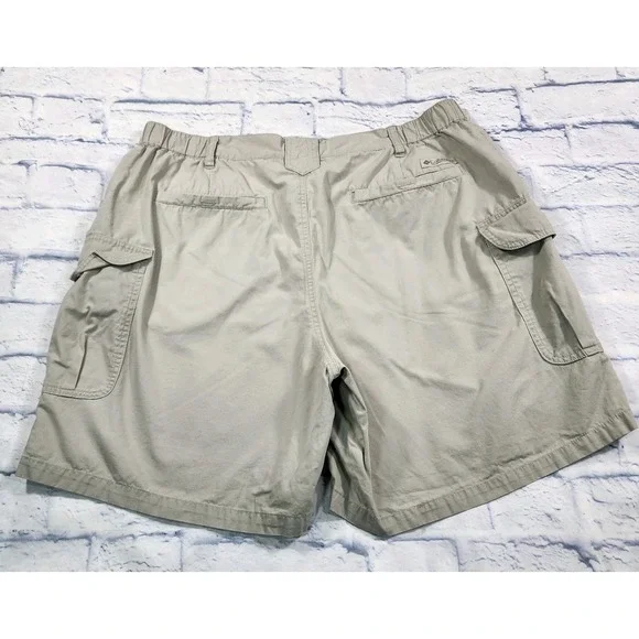 Columbia MENS SIZE 42 Tan Cargo Shorts XM4071 Dad 8" Inseam Hiking Outdoor - Picture 12 of 14